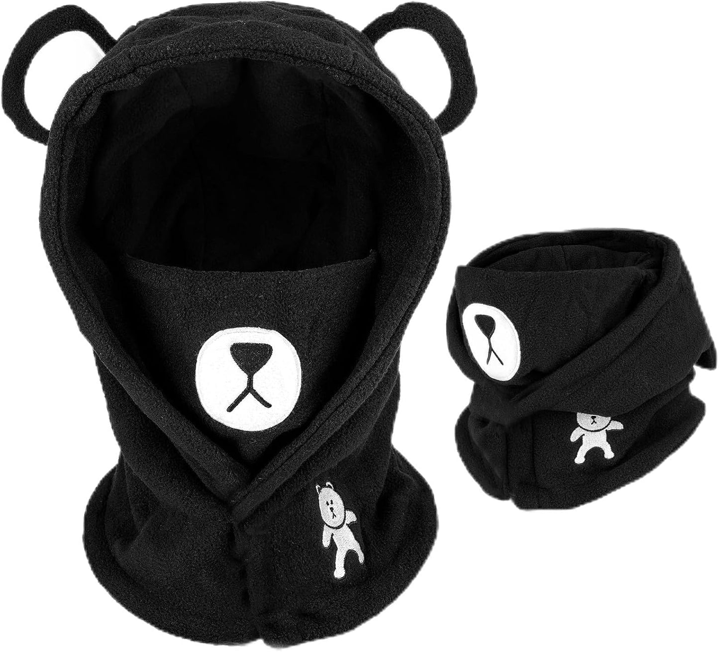 Children's Winter Thermal Fleece Balaclava 4-12 Years, Multifunctional Windproof Adjustable Face Mask, Ski Mask, Warm Hat, Balaclava, Neck Warmer Scarf for Boys and Girls, Outdoor Activities