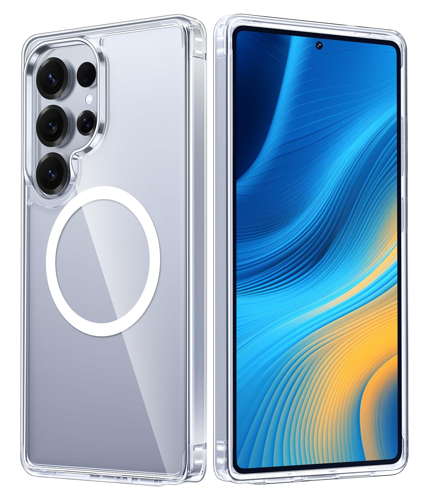 FNTCASE Case for Samsung Galaxy S25 Ultra 6.9 Inches, Military Drop Protection, Anti-Yellowing, Robust, Durable, Shockproof, Protective, Transparent, Clear