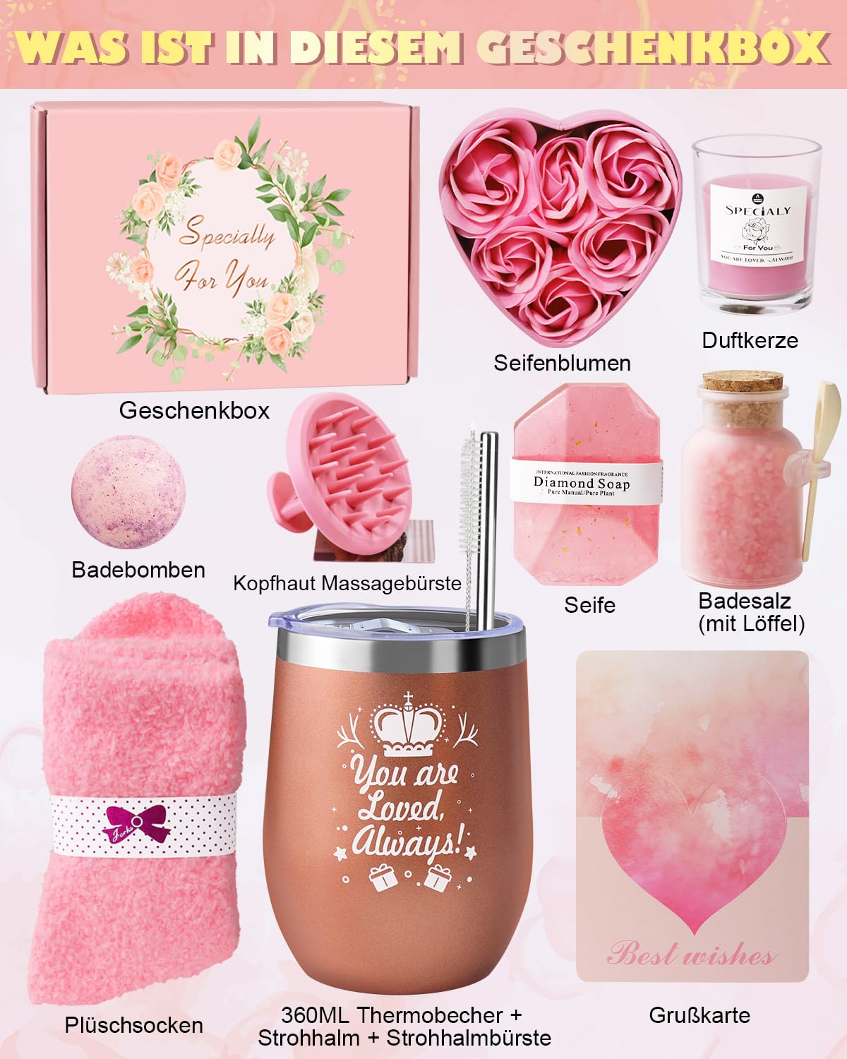 LIVEHITOP Geschenke für Frauen, Geschenk Freundin Geburtstag 10PCS