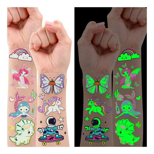Leesgel Tattoo Children Boys Girls Pack of 140 Bright Mixed Stickers Children's Tattoo Stickers Party Bags Children's Birthday Party Favours Birthday Decoration Gifts Party Decoration
