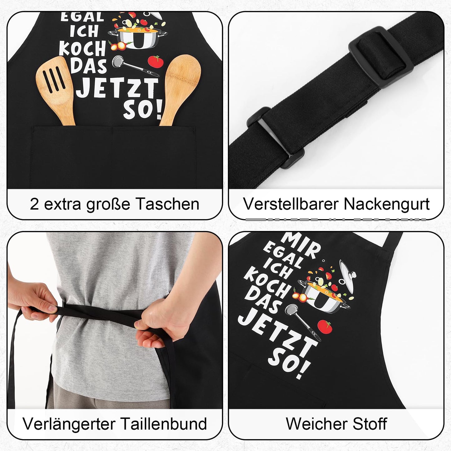 Lustige Kochschürze für Männer,Grillschürze Verstellbare Schürze