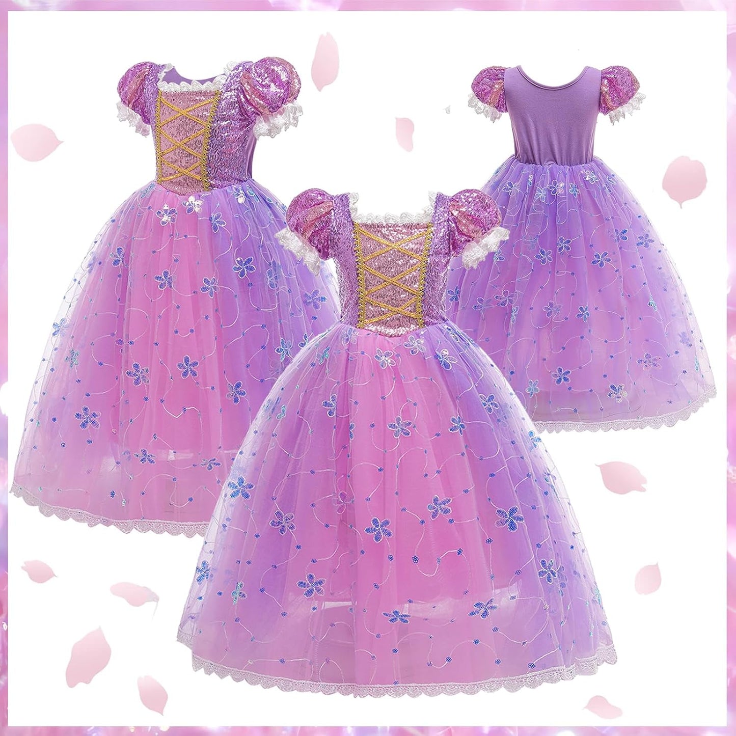 Prinzessin Kostüm Mädchen Prinzessin Prinzessin Kleid Mädchen mit Zubehör Geburtstag Party Weihnachten Halloween Karneval Cosplay Kleider