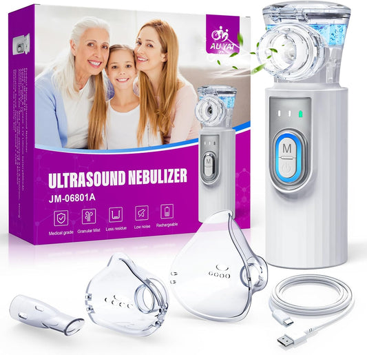 AU YAT Inhalationsgerät, Wiederaufladbarer USB C Inhalationsgerät Kinder mit Tragbarem Design, Super Leiser inhalator, Effizienter Vernebler Inhaliergerät Kinder für unterwegs