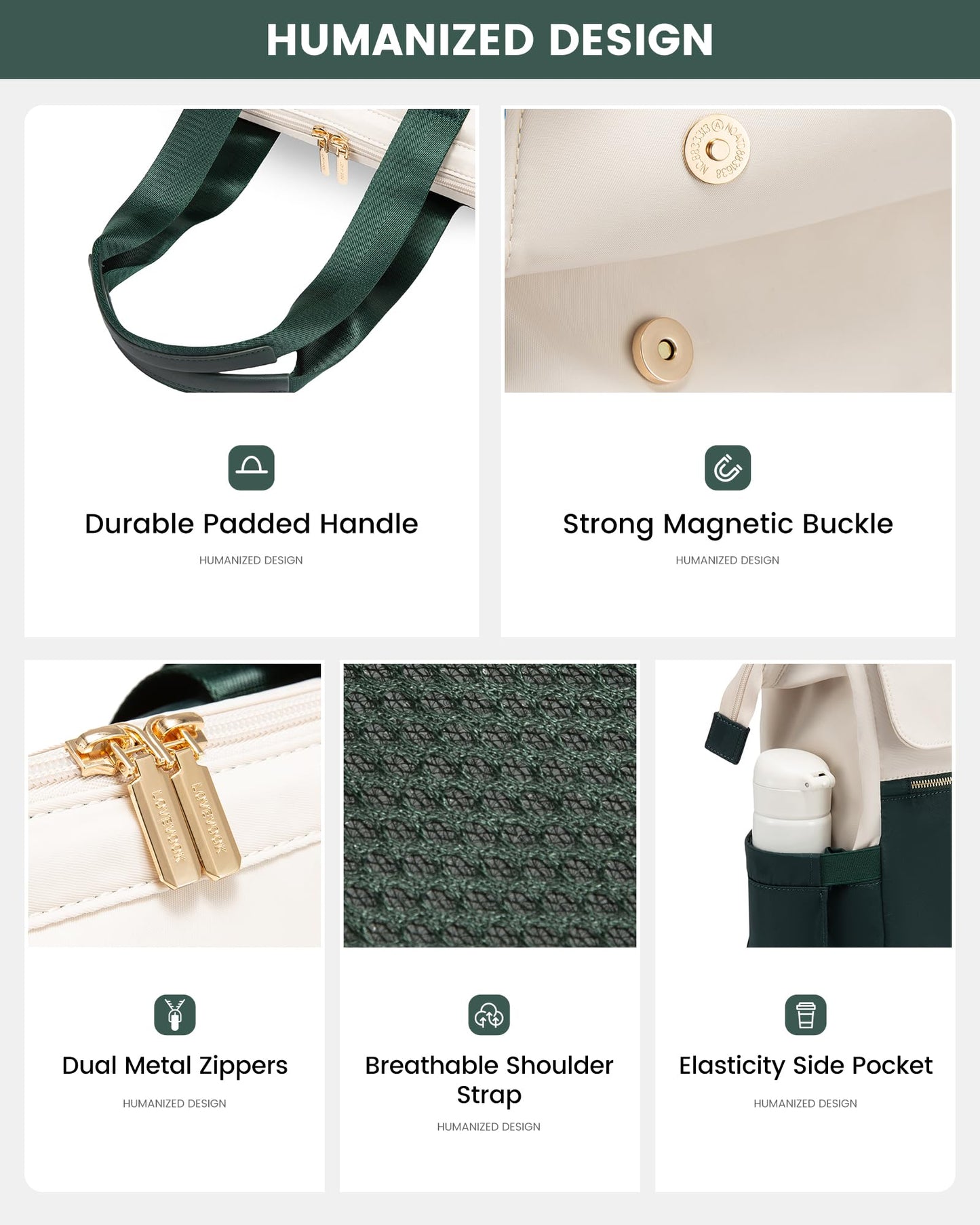 LOVEVOOK Rucksack Damen, Laptop Schulrucksack Wasserdicht, Schultasche Teenager Backpack Women Elegant Tagesrucksäcke Handtasche 2 in 1, 15,6 Zoll Arbeitstasche Lehrertasche Reiserucksack für Uni Büro