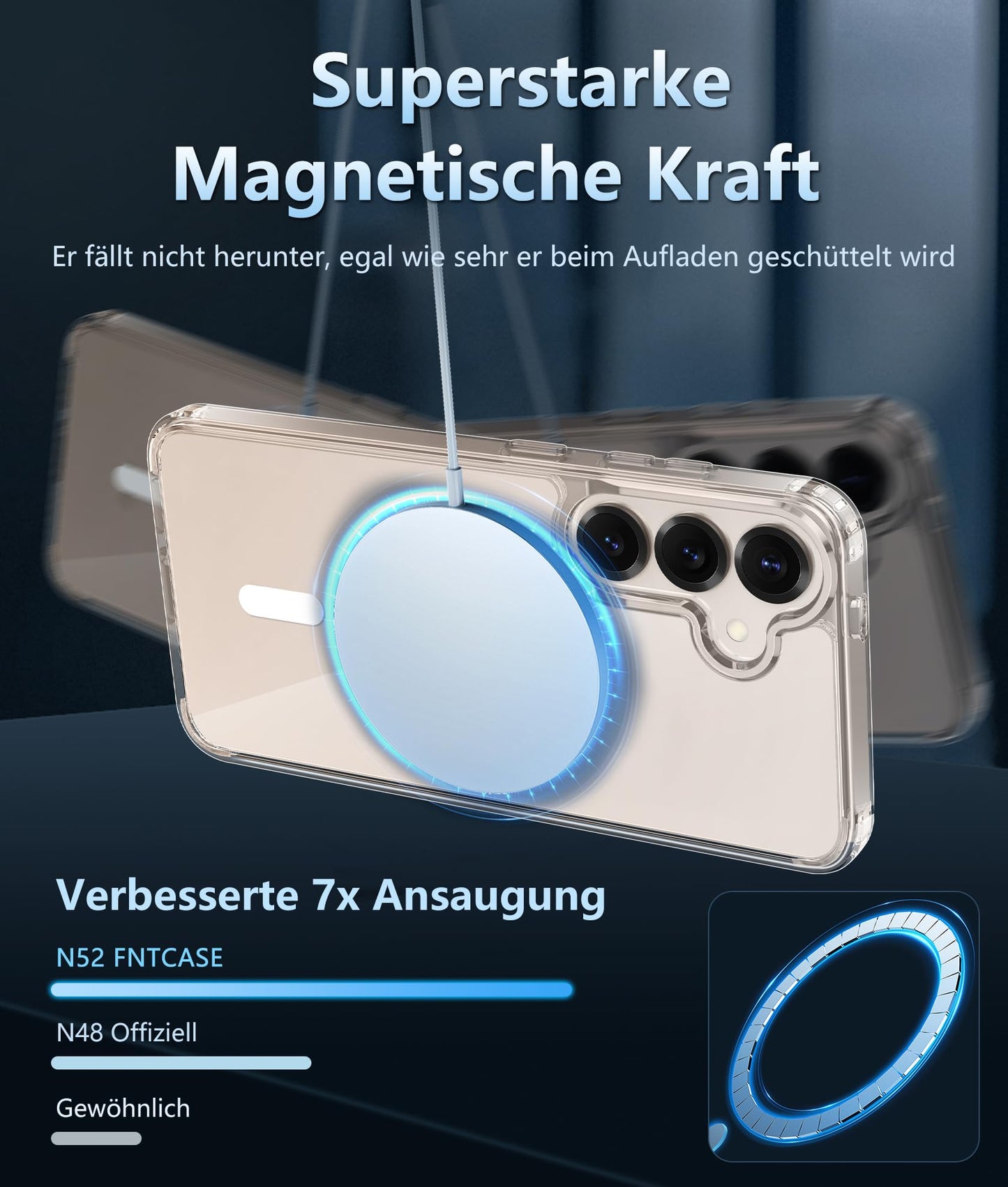 FNTCASE Case for Samsung Galaxy S25 Ultra 6.9 Inches, Military Drop Protection, Anti-Yellowing, Robust, Durable, Shockproof, Protective, Transparent, Clear