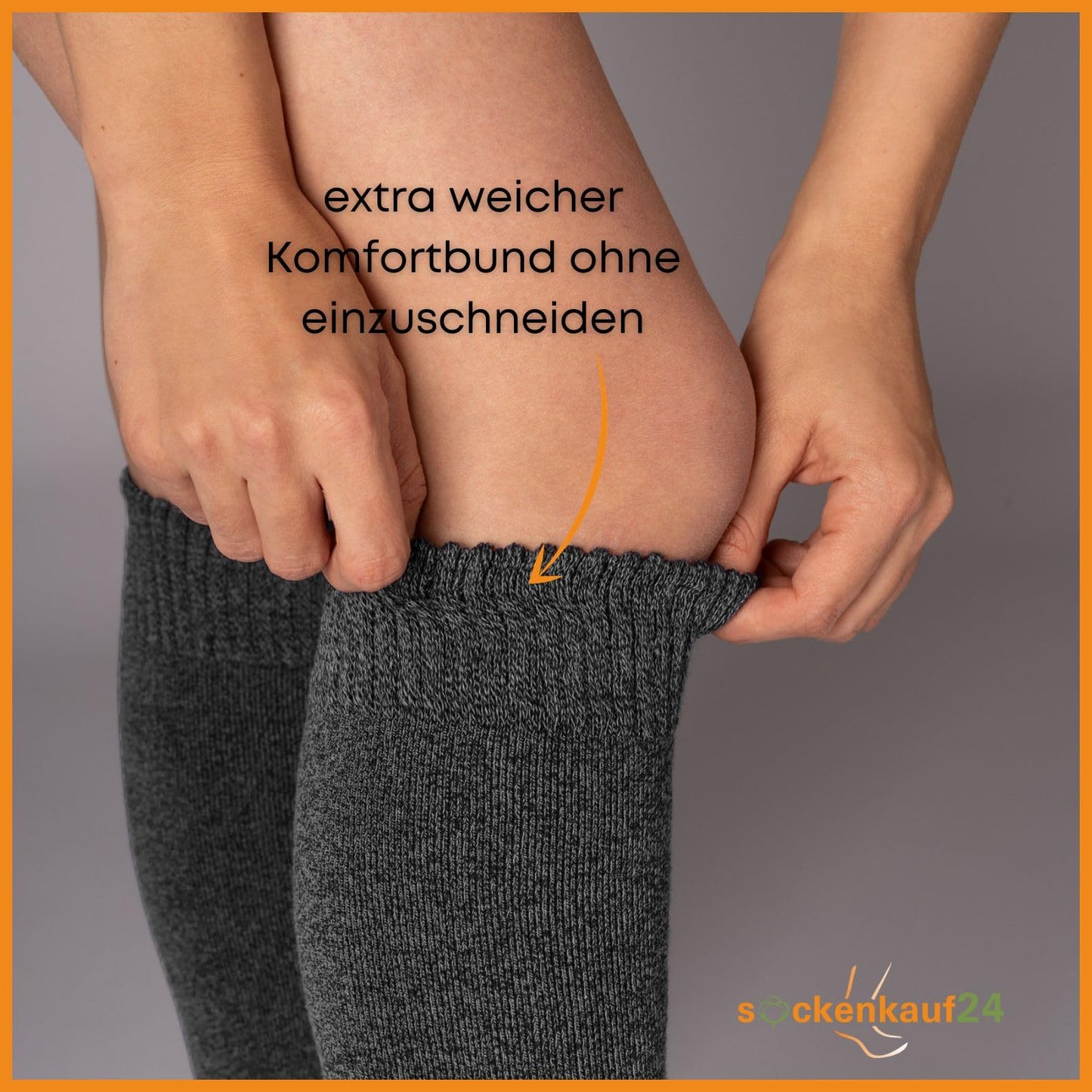 sockenkauf24 22350 Men's Thermal Knee Socks Inner Terry Towelling 4 Pairs