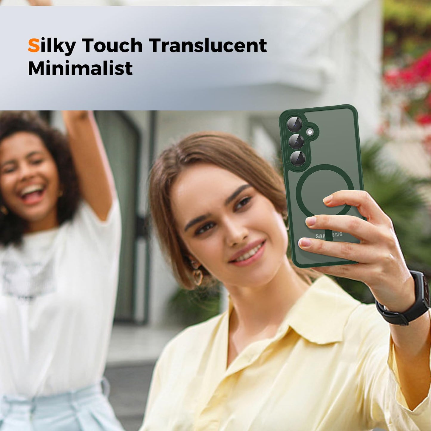 für Samsung Galaxy S25 Ultra Hülle für Magsafe, Magnetisch Handyhülle für S25 Ultra Hülle, Kameraschutz Stoßfeste Kratzfeste Durchscheinende Schutzhülle für Samsung S25 Ultra Case, Schwarz