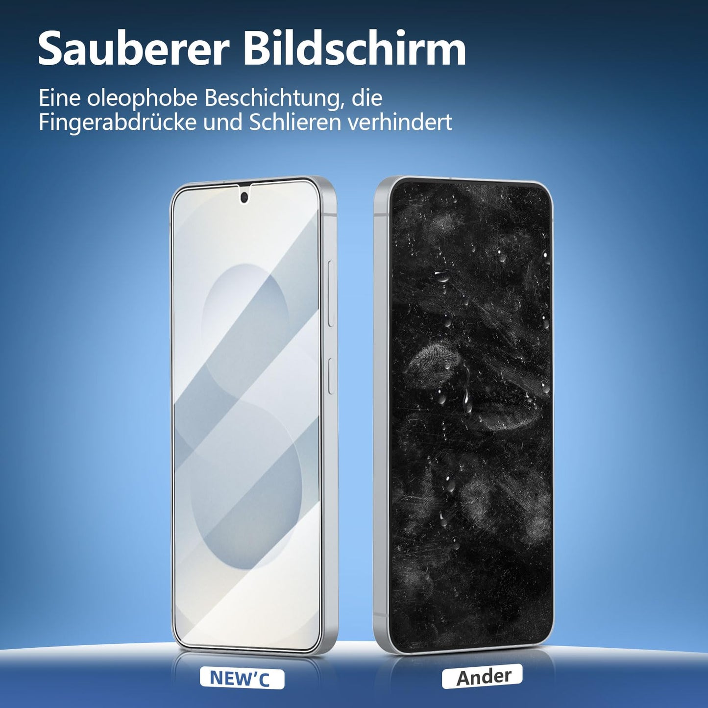 NEW'C Pack of 3 for Samsung Galaxy S25 Ultra Tempered Glass, Scratch Free, 9H Hardness, HD Screen Protector, Ultra Clear, Ultra Resistant