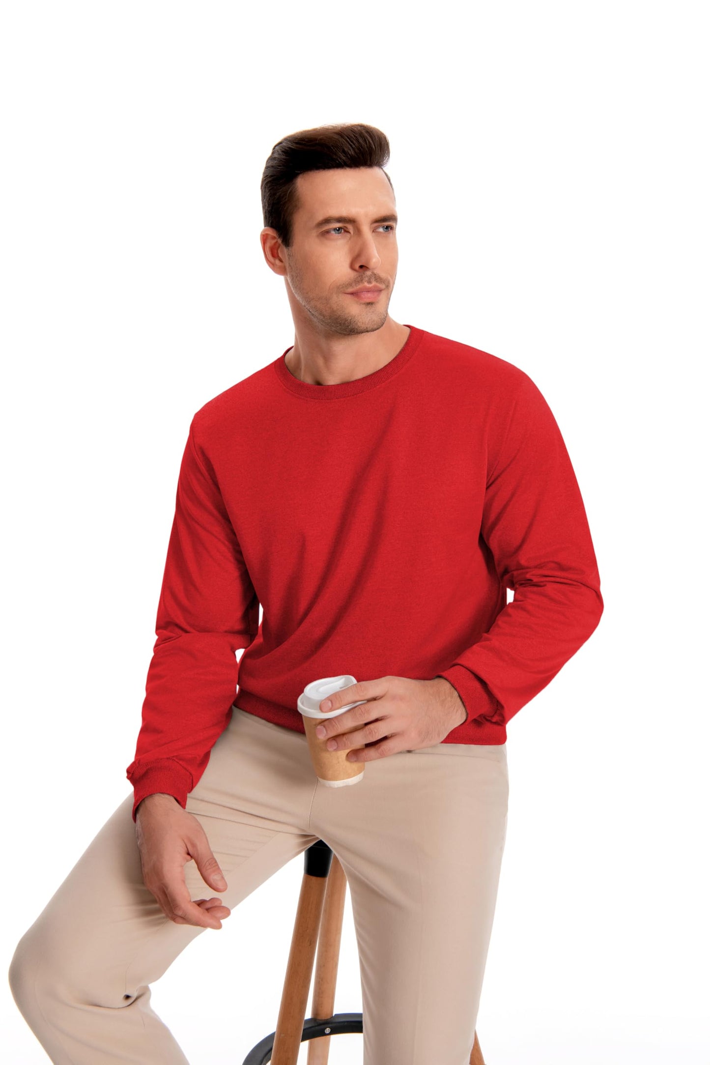 SwissWell Herren Sweatshirts Set Causal Pullover Regular Fit Langarm Shirts