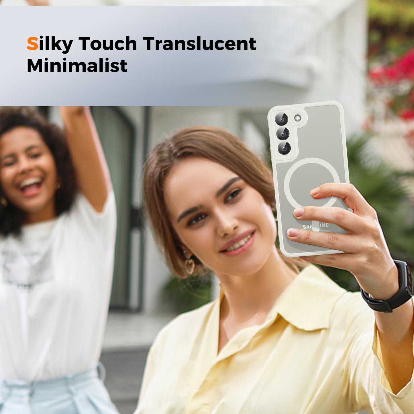 für Samsung Galaxy S25 Ultra Hülle für Magsafe, Magnetisch Handyhülle für S25 Ultra Hülle, Kameraschutz Stoßfeste Kratzfeste Durchscheinende Schutzhülle für Samsung S25 Ultra Case, Schwarz