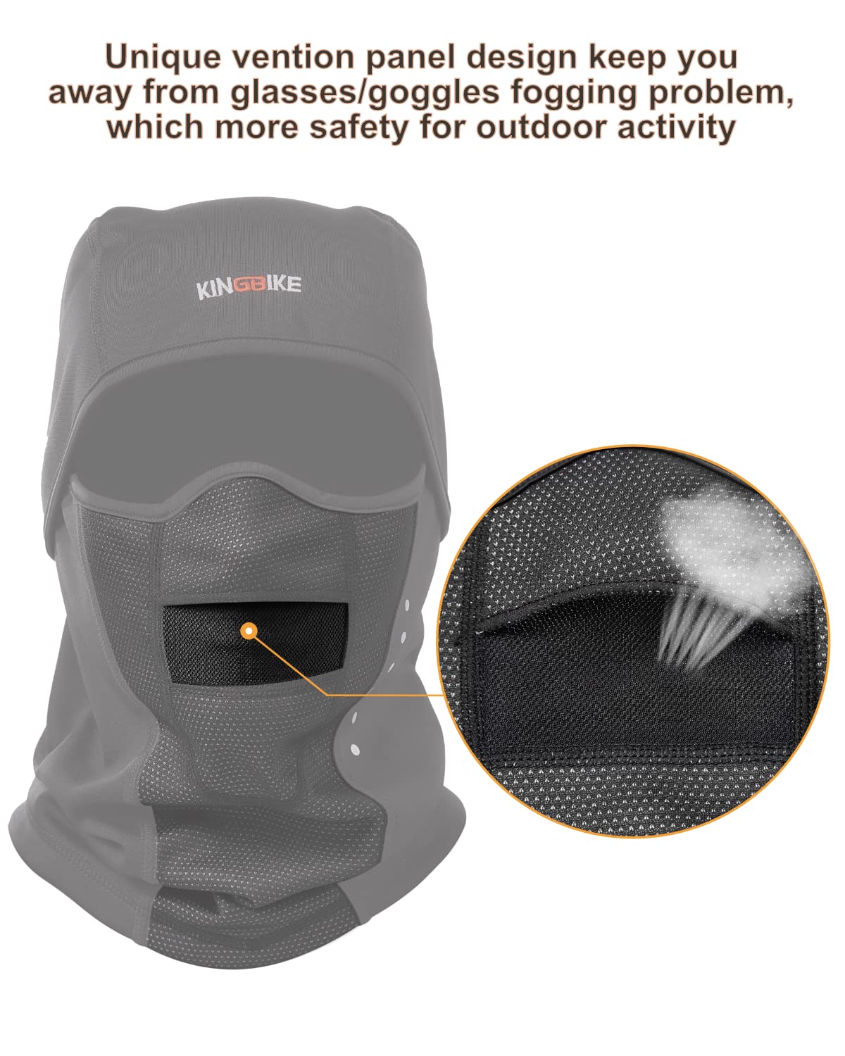 KINGBIKE Balaclava Motorcycle Bicycle Winter Sports Ski Mask Outdoor Warm Windproof Anti-Fog Universal Size for Men Women