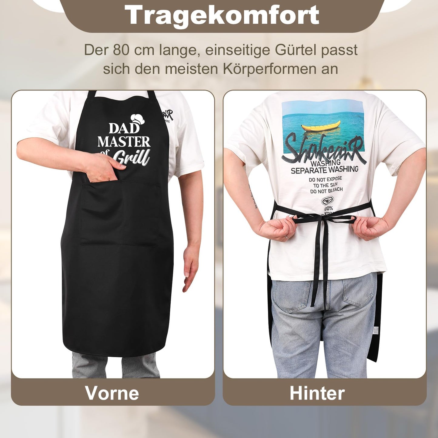Lustige Kochschürze für Männer,Grillschürze Verstellbare Schürze