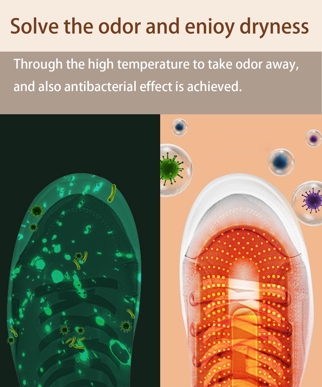 Scienbeauty Shoe Dryer, Ski Boot Dryer, Electric Shoe Warmer, 3 Modes, Switch Off, Timer, Quiet Boot Dryer for Shoes