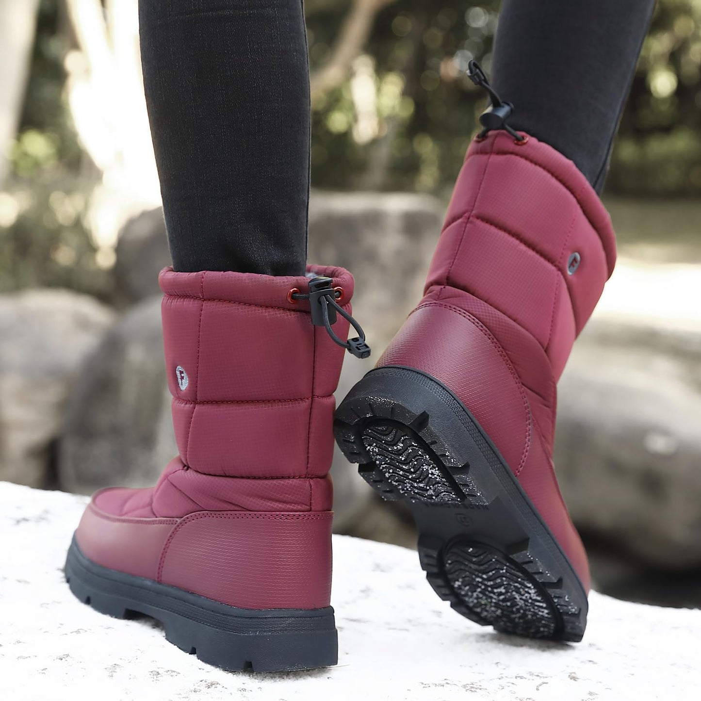 BARFULKER Winterschuhe Herren Damen Winterstiefel Outdoor Warm Gefüttert Schneestiefel,Gr.36-46 EU