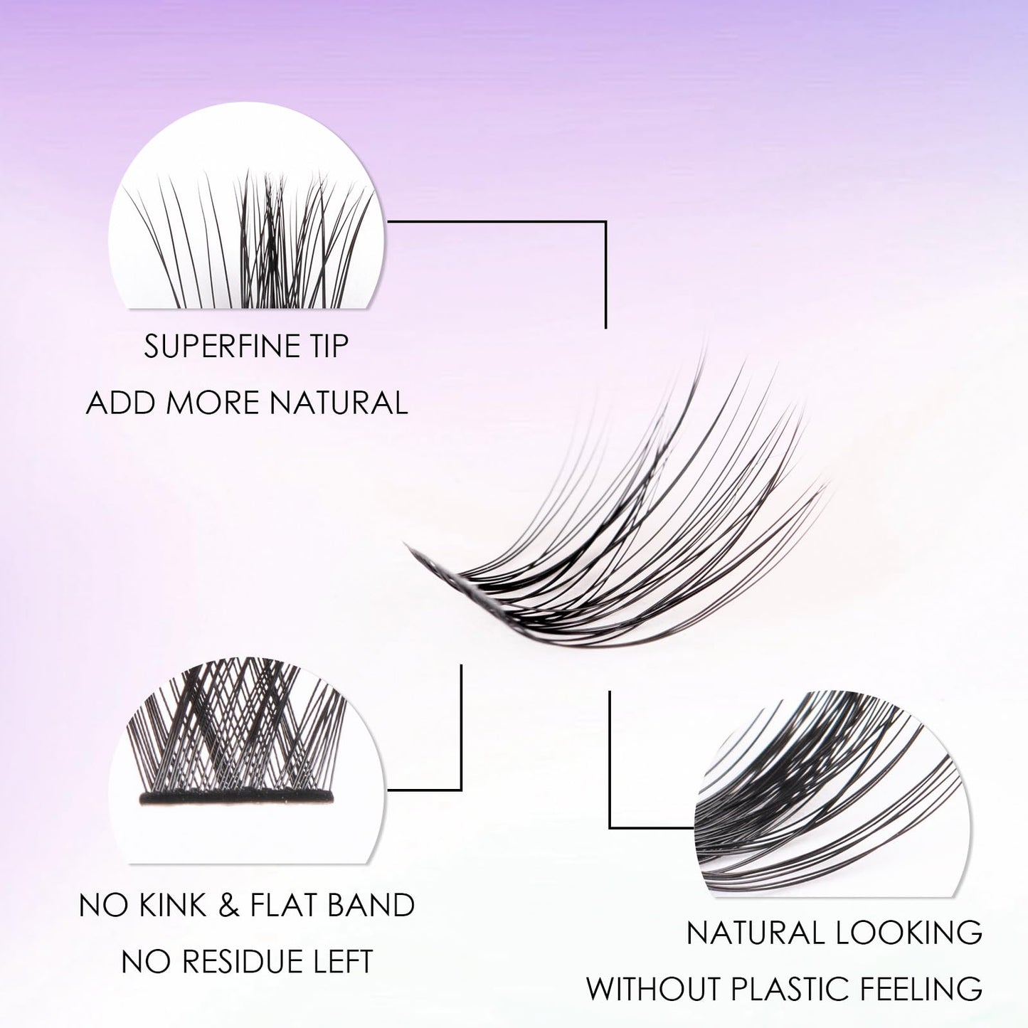 Wimpern Extensions 120 Büschel DIY Lash Extension Set Einzelne Wimpern mit Wimpernkleber und Pinzette für Anfänger Wimpernverlängerung zu Hause Individual Lashes 10-16mm C/D Curl - OP01