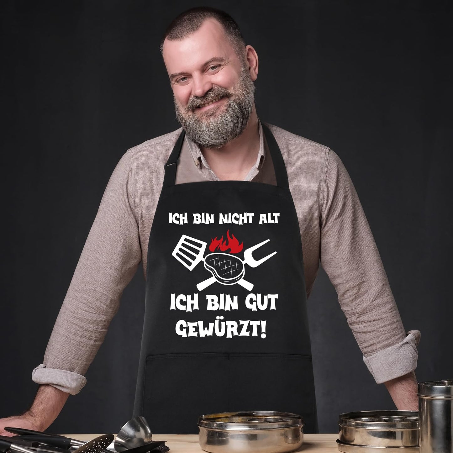 Lustige Kochschürze für Männer,Grillschürze Verstellbare Schürze
