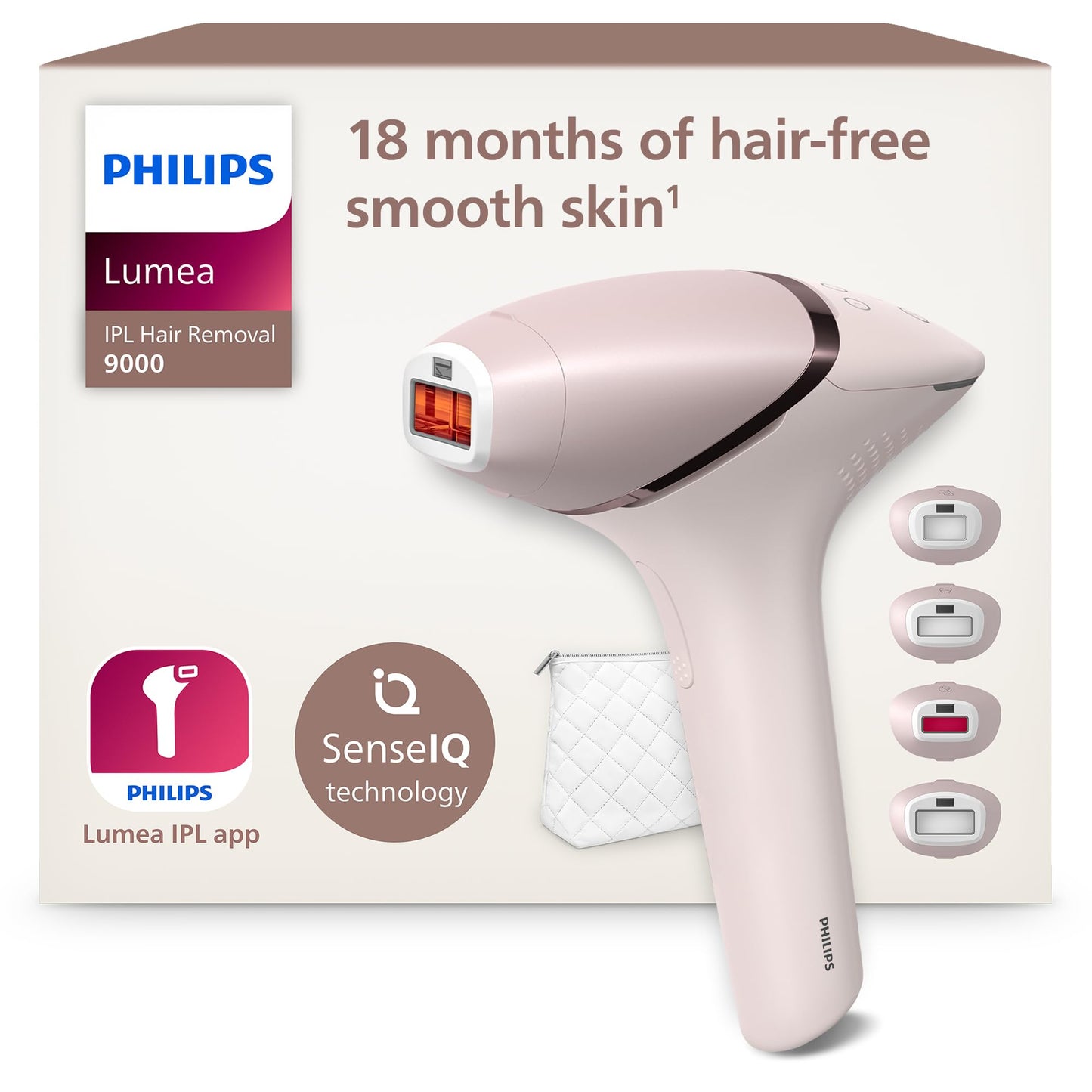 Philips Lumea Prestige IPL hair removal device BRI949 / 00, with 4 attachments for long-lasting hair removal, incl. Correction trimmer, wired