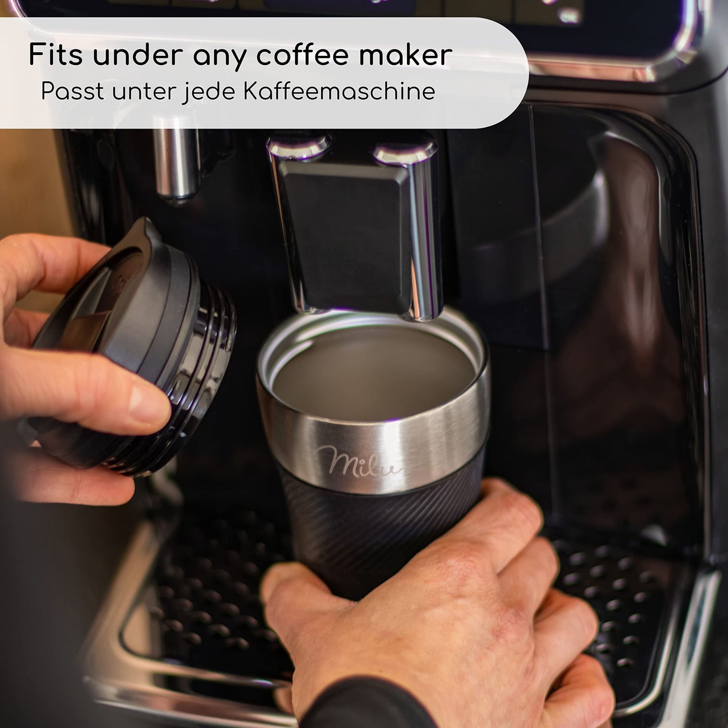 Milu Thermobecher Isolierbecher Kaffeebecher to go - 210ml 100% Auslaufsicher - Trinkbecher aus Edelstahl - Autobecher doppelwand Isolierung - Thermo Becher - Travel Mug (Rot)