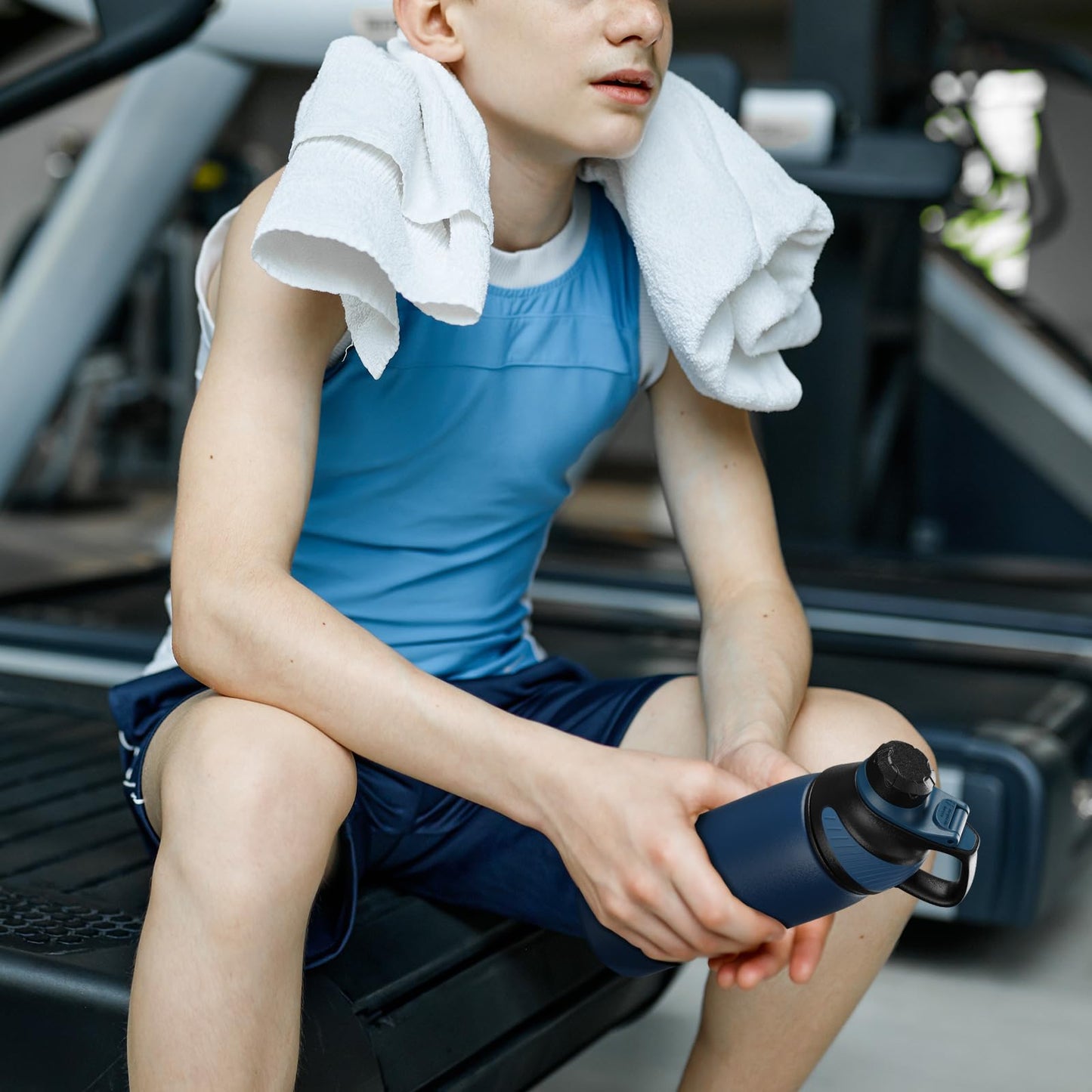 Fjbottle Edelstahl Trinkflasche Sport mit Magnetischem Deckel 1L, 800ml, 600ml, 400ml BPA-Frei Auslaufsichere Kinder Flasche - Kohlensäure geeignet 1500ML Wasserflasche Thermo für Schule, Fitness