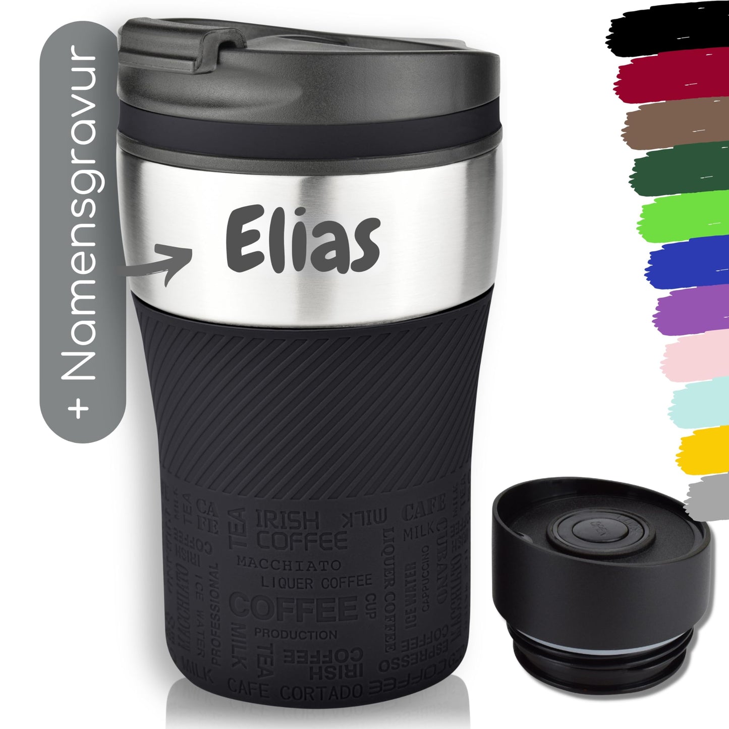 Milu Thermobecher Isolierbecher Kaffeebecher to go - 210ml 100% Auslaufsicher - Trinkbecher aus Edelstahl - Autobecher doppelwand Isolierung - Thermo Becher - Travel Mug (Rot)