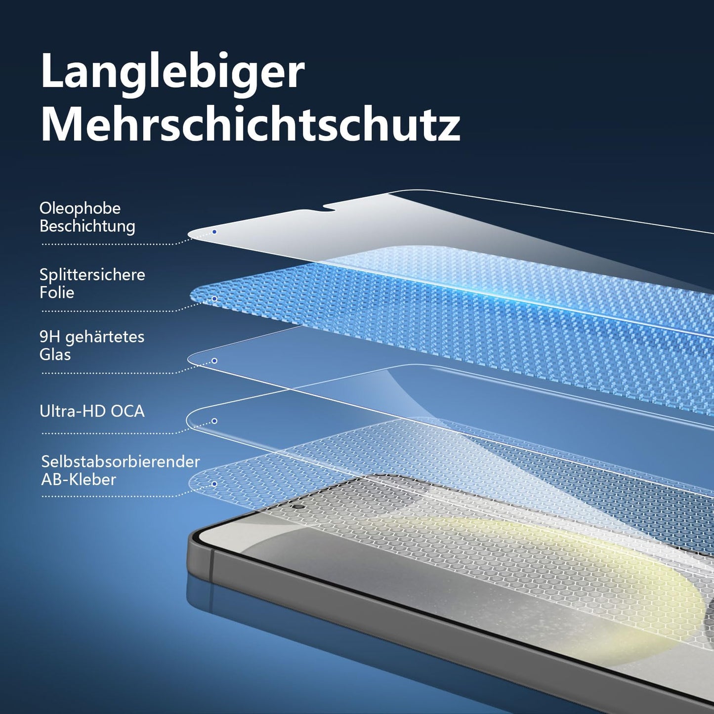 NEW'C Pack of 3 for Samsung Galaxy S25 Ultra Tempered Glass, Scratch Free, 9H Hardness, HD Screen Protector, Ultra Clear, Ultra Resistant