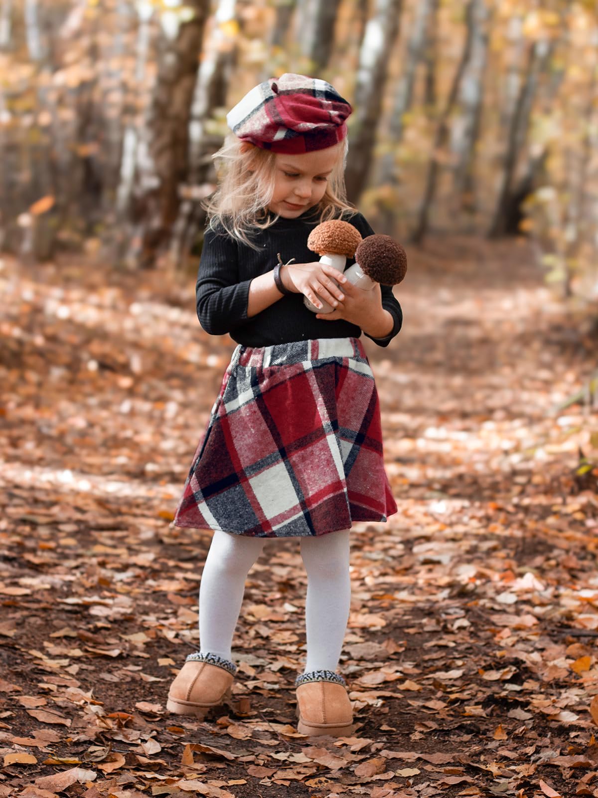 Miipat Toddler Girls Clothing Set Girls Outfits Set Long Sleeve Pullover Tops with Mini Skirt Sets Spring Autumn Baby Clothing Sets Girls Dresses