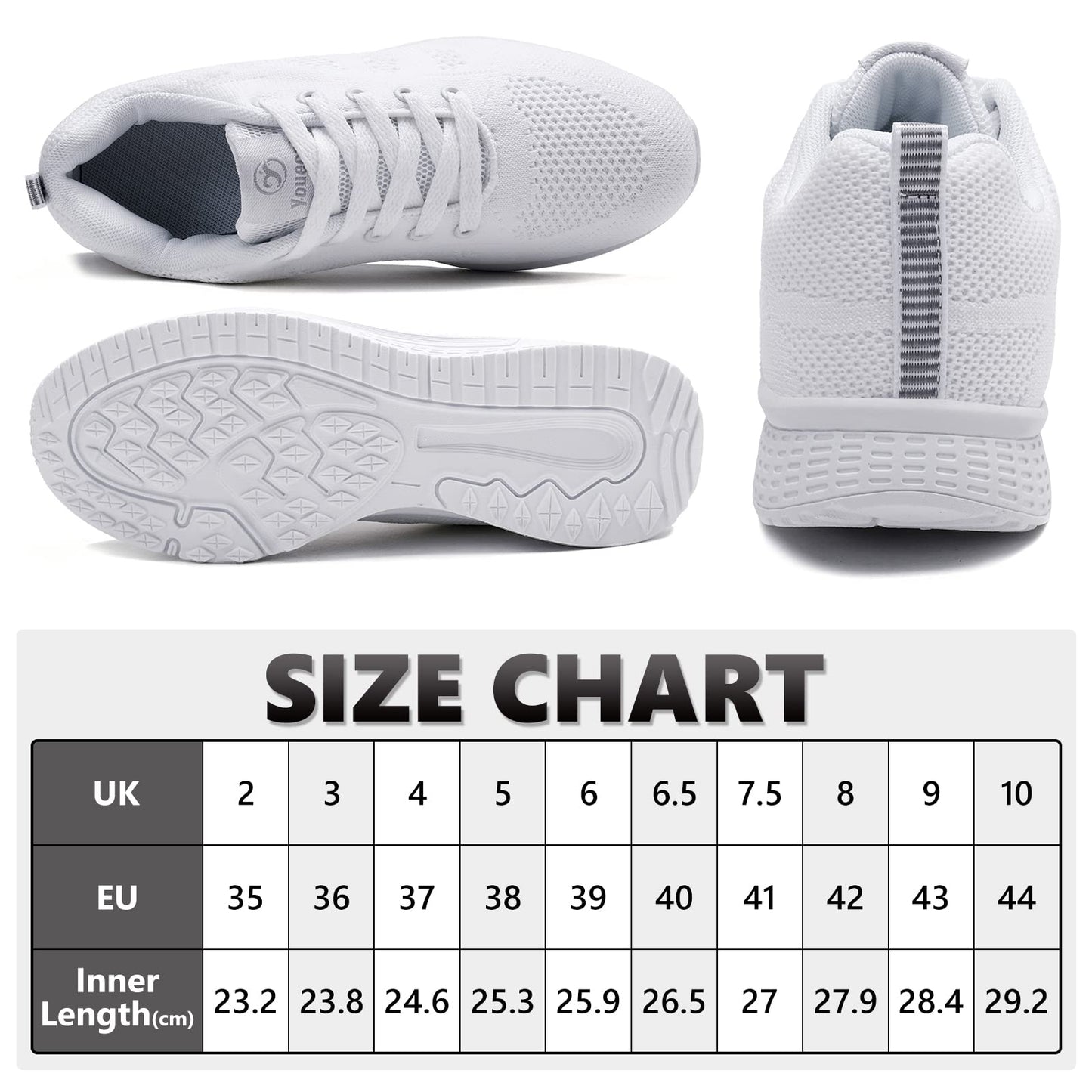 ANBIWANGLUO Damen Turnschuhe Sportliche Laufschuhe Schnürschuhe Atmungsaktive Outdoor Cross Trainer zum Joggen