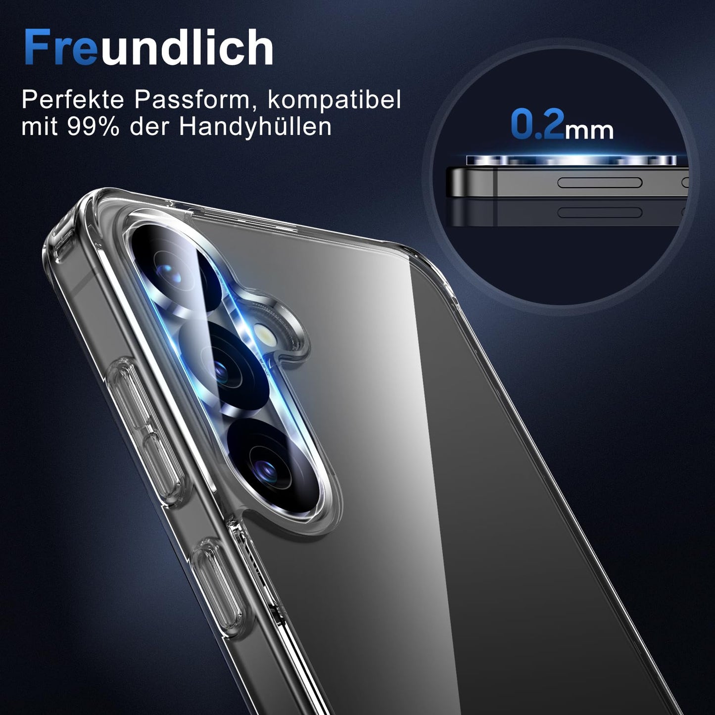 UniqueMe For Samsung Galaxy S25 Ultra Camera Protection - [Scratch-Resistant, Stable] Ultra Clear 9H Hardness Camera Protection for Samsung S25 Ultra Camera Protection [Pack of 3] - HD Transparent