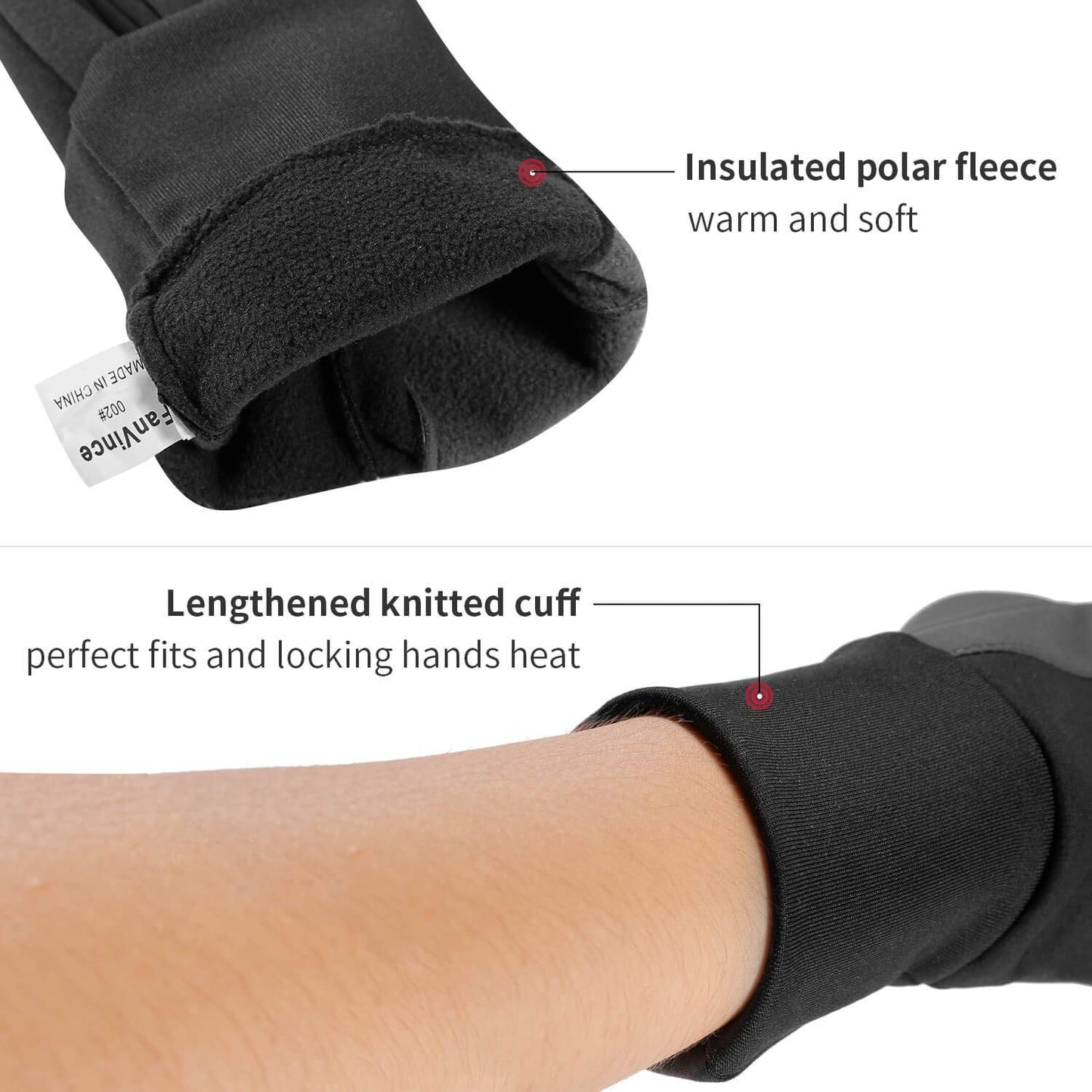 FanVince Gloves for Men and Women, Thermal Touchscreen Winter Gloves, Cycling Gloves, Warm Gifts