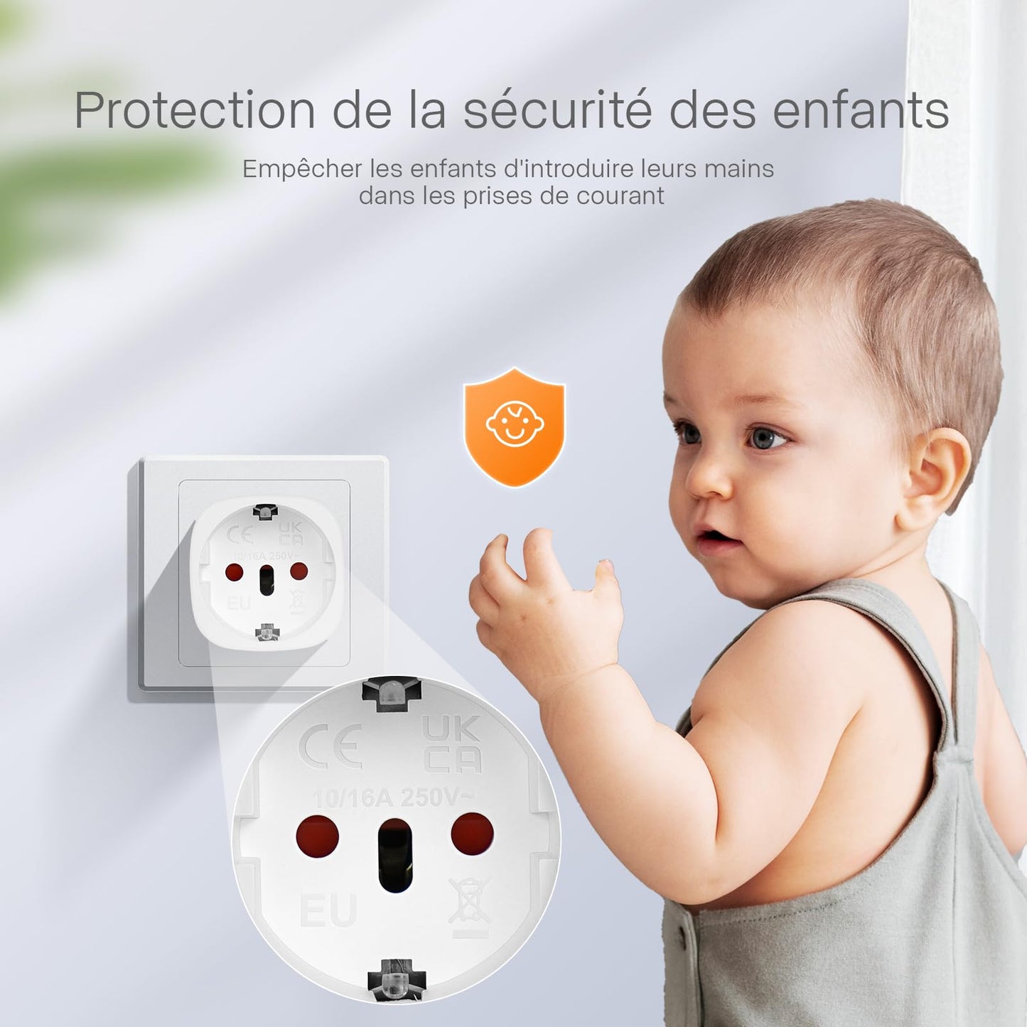 Reiseadapter USA 2Stück，USA Adapter Steckdose Deutschland Plug ，Adapter USA Deutschland Stecker für EU zu Amerika/Kanada/Mexiko/Thailand usw,Typ B Reisestecker Stromadapter,Weiß