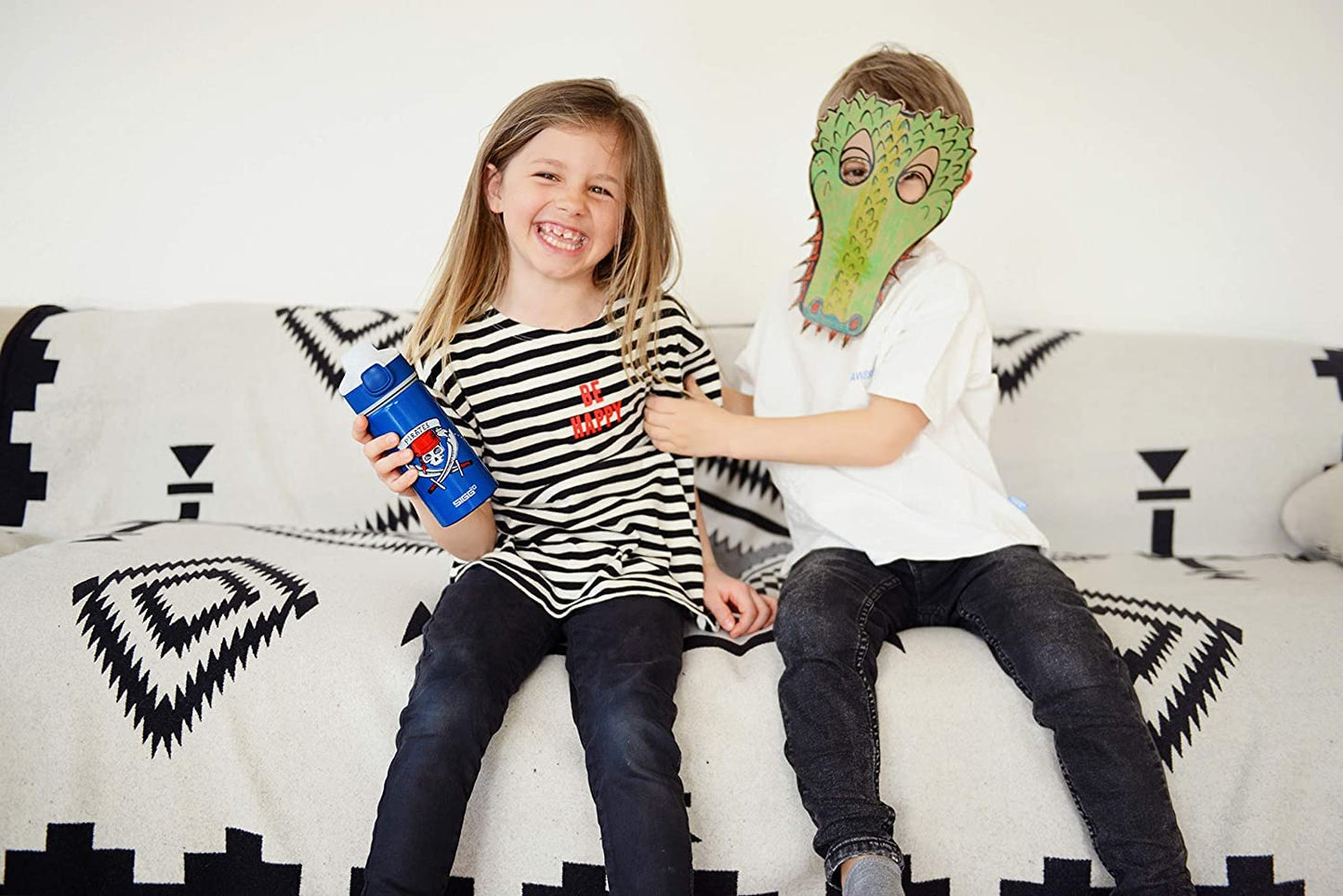 SIGG - Alu Trinkflasche Kinder - Miracle - Mit Trinkhalm - Auslaufsicher - Federleicht - BPA-frei - Klimaneutral Zertifiziert - Schule & Sport - 0,4L