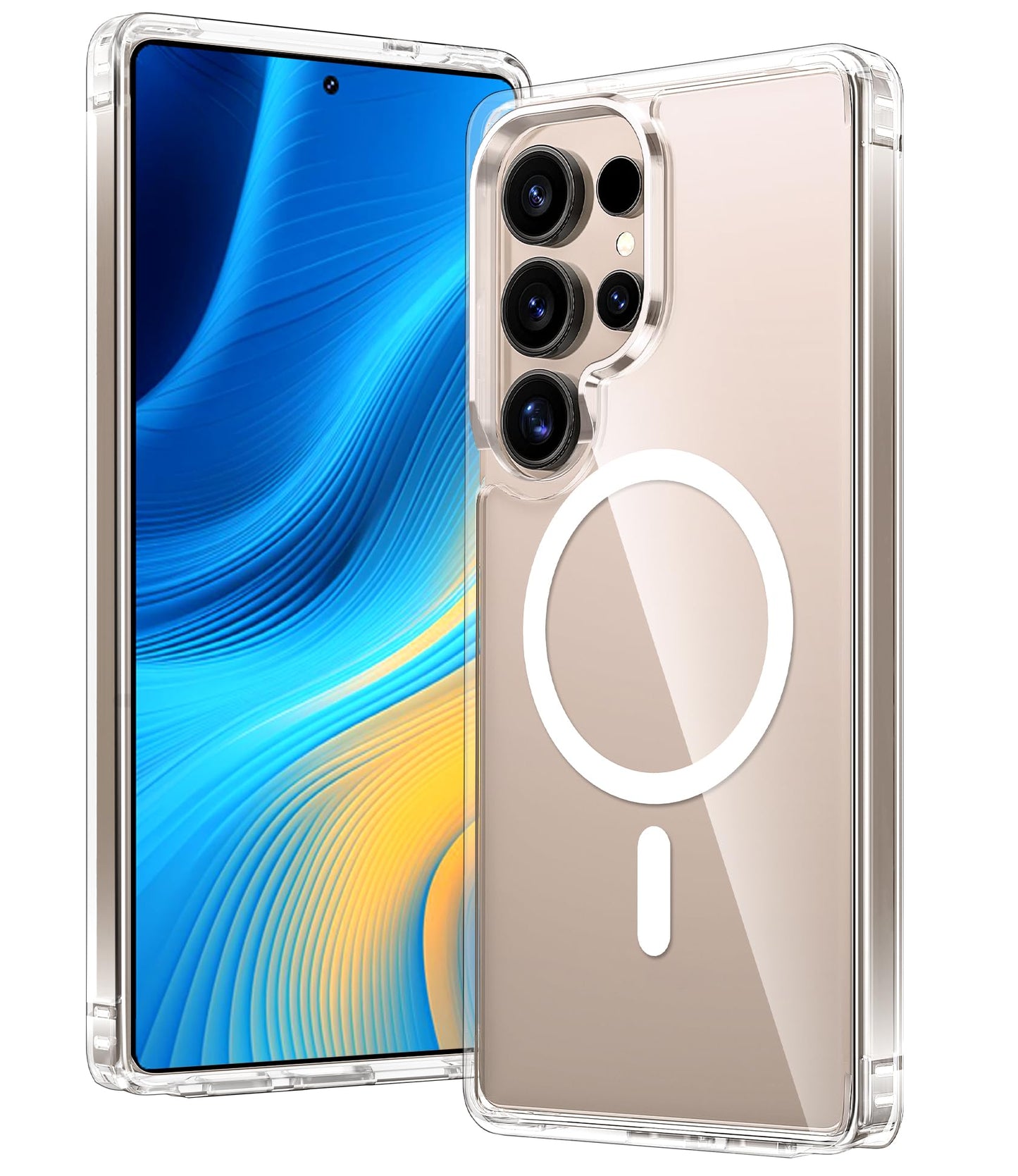 FNTCASE Case for Samsung Galaxy S25 Ultra 6.9 Inches, Military Drop Protection, Anti-Yellowing, Robust, Durable, Shockproof, Protective, Transparent, Clear