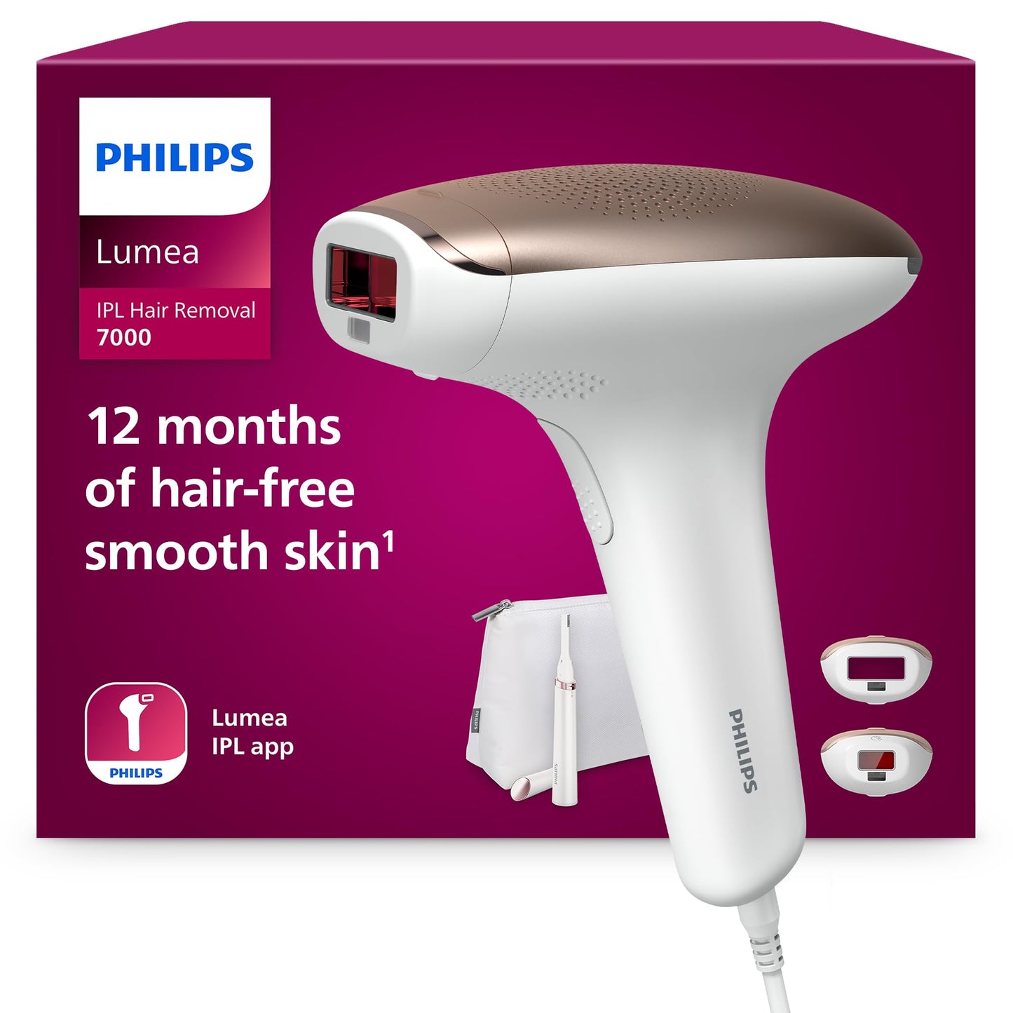 Philips Lumea Prestige IPL hair removal device BRI949 / 00, with 4 attachments for long-lasting hair removal, incl. Correction trimmer, wired