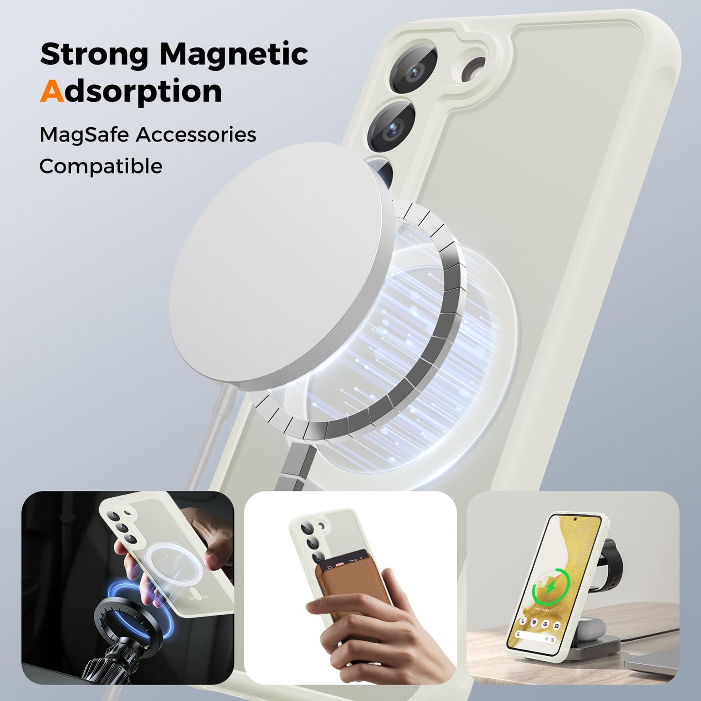 für Samsung Galaxy S25 Ultra Hülle für Magsafe, Magnetisch Handyhülle für S25 Ultra Hülle, Kameraschutz Stoßfeste Kratzfeste Durchscheinende Schutzhülle für Samsung S25 Ultra Case, Schwarz