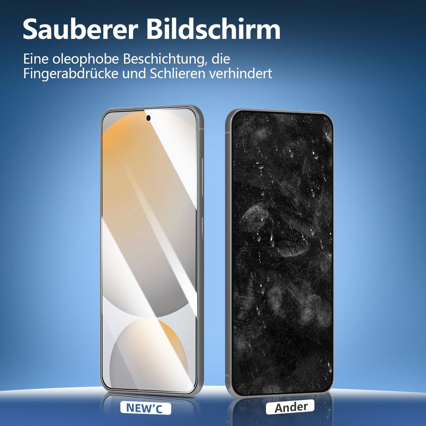 NEW'C Pack of 3 for Samsung Galaxy S25 Ultra Tempered Glass, Scratch Free, 9H Hardness, HD Screen Protector, Ultra Clear, Ultra Resistant