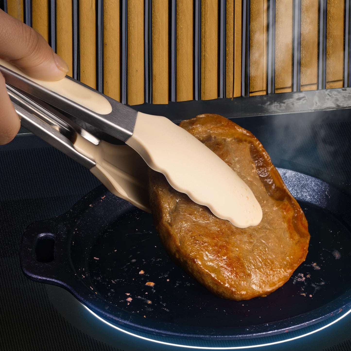 RAXCO Küchenmessersets Mit block,18 Teiligs Küchenutensilien Mit 5 Teiligs Messersets und 7 Teiligs Silikon Pfannenwender,Küchenhelfer sets, Schwarz