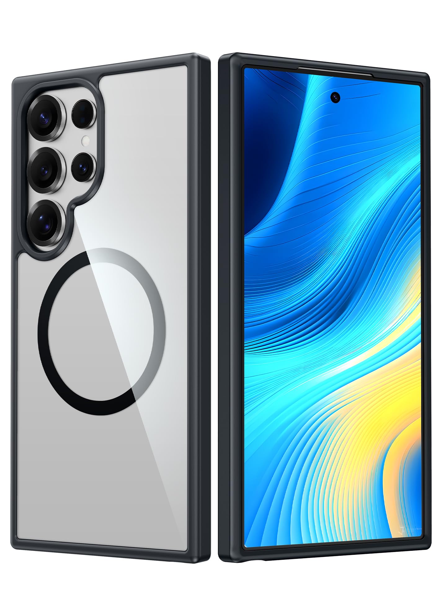 FNTCASE Case for Samsung Galaxy S25 Ultra 6.9 Inches, Military Drop Protection, Anti-Yellowing, Robust, Durable, Shockproof, Protective, Transparent, Clear