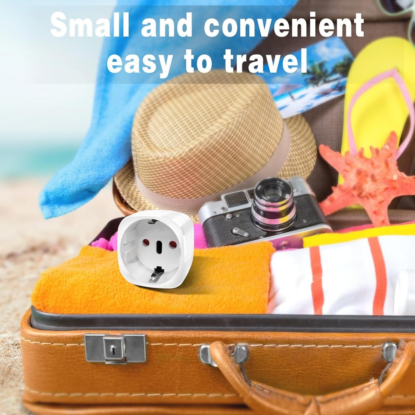 Reiseadapter USA 2Stück，USA Adapter Steckdose Deutschland Plug ，Adapter USA Deutschland Stecker für EU zu Amerika/Kanada/Mexiko/Thailand usw,Typ B Reisestecker Stromadapter,Weiß