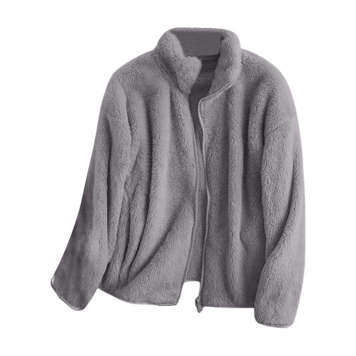 Teddyjacke Damen Winter Teddyfleece Jacke Winterjacke Thermal Warm Teddy Wintermantel Fleecejacke Flauschig Plüschjacke Outdoor Fleecemantel 2026