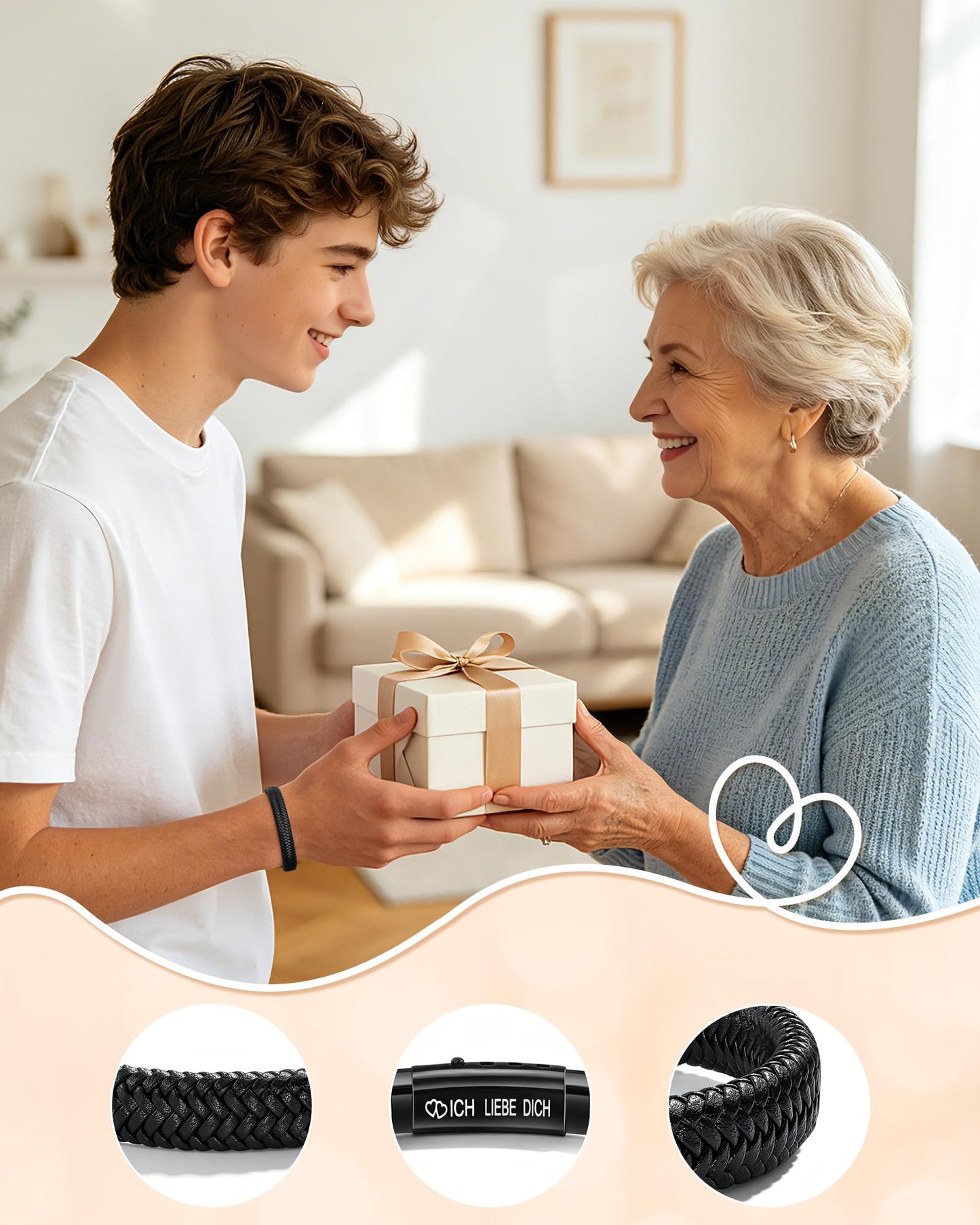 CheersLife Ich Liebe Dich Geschenke für Männer An Meinen Sohn Bruder Mann