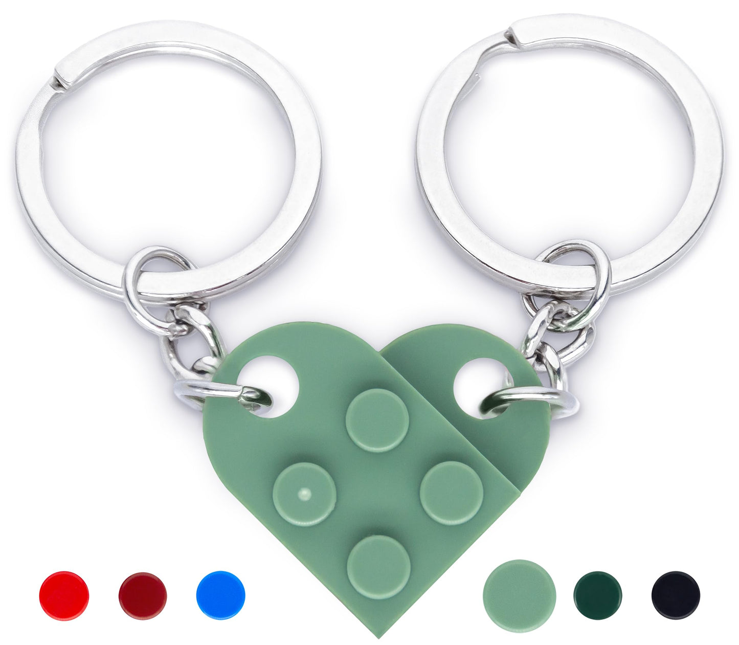 NumeroPhi - Schlüsselanhänger Partner Herz, Schlüsselanhänger Paar, Couple Keychain Zwei Herzen, Ideen für Jahrestag