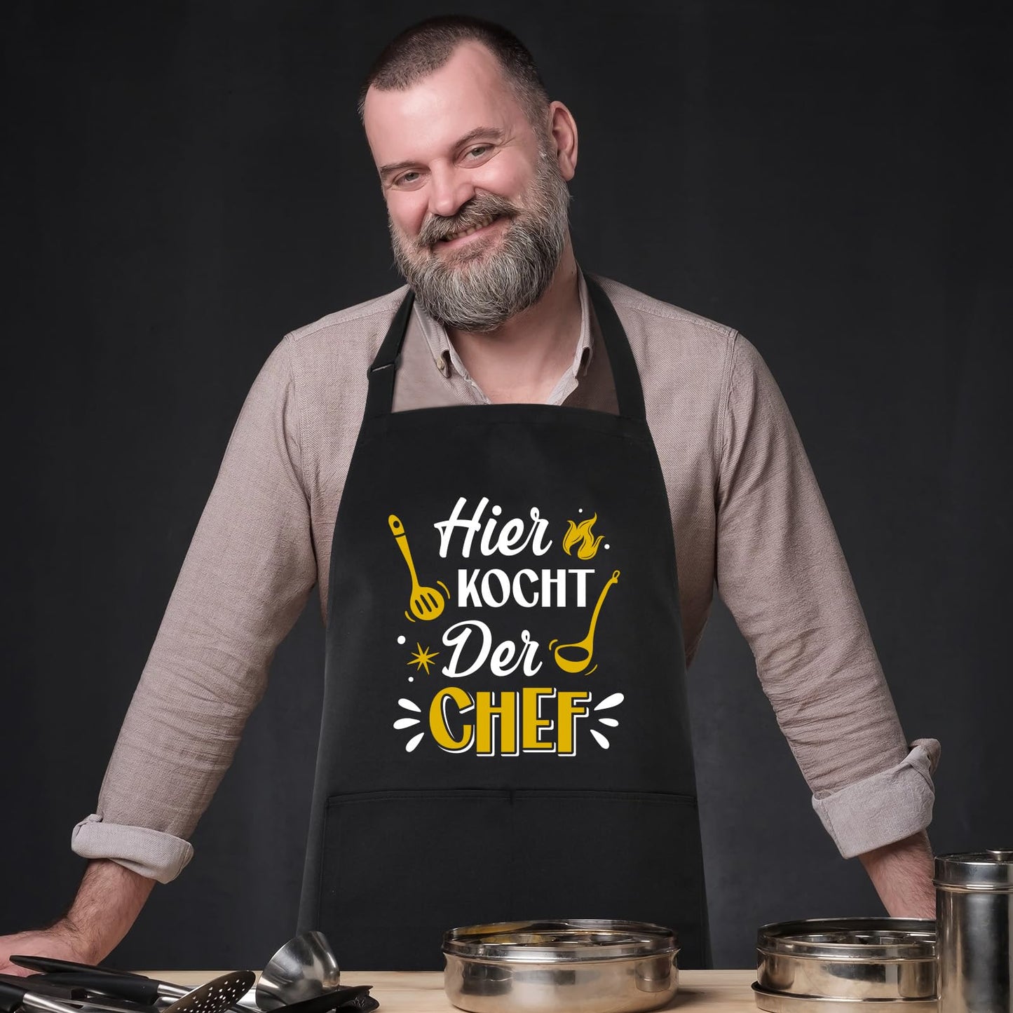 Lustige Kochschürze für Männer,Grillschürze Verstellbare Schürze