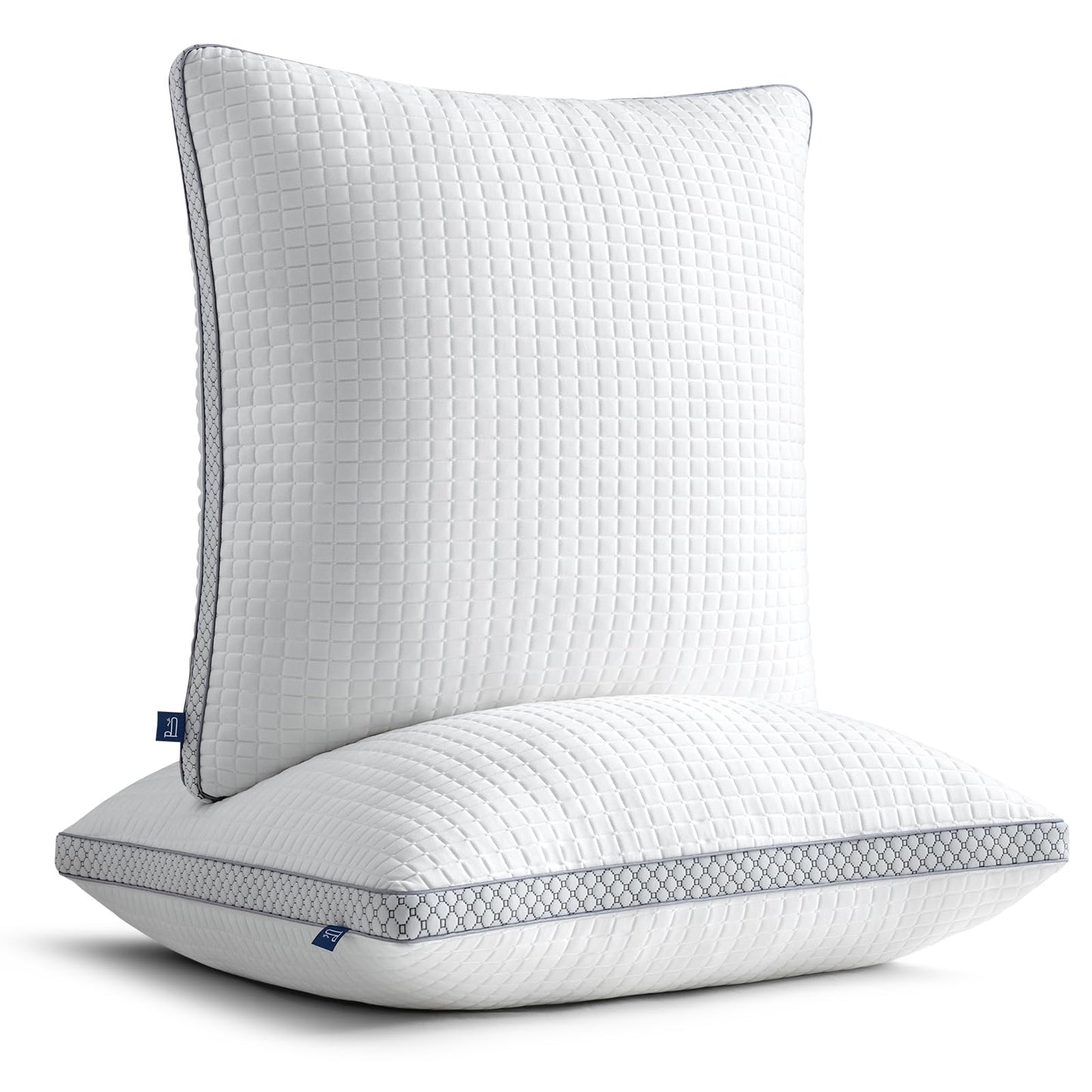 BedStory kopfkissen 40x80,Verstellbare Faserfüllung Kissen mit reißverschluss, Hotel Kissen 2er Set aus 950g x 2 mikrofaser, Waschbares nackenkissen für Allergiker, Seitenschläfer und Rückenschläfer