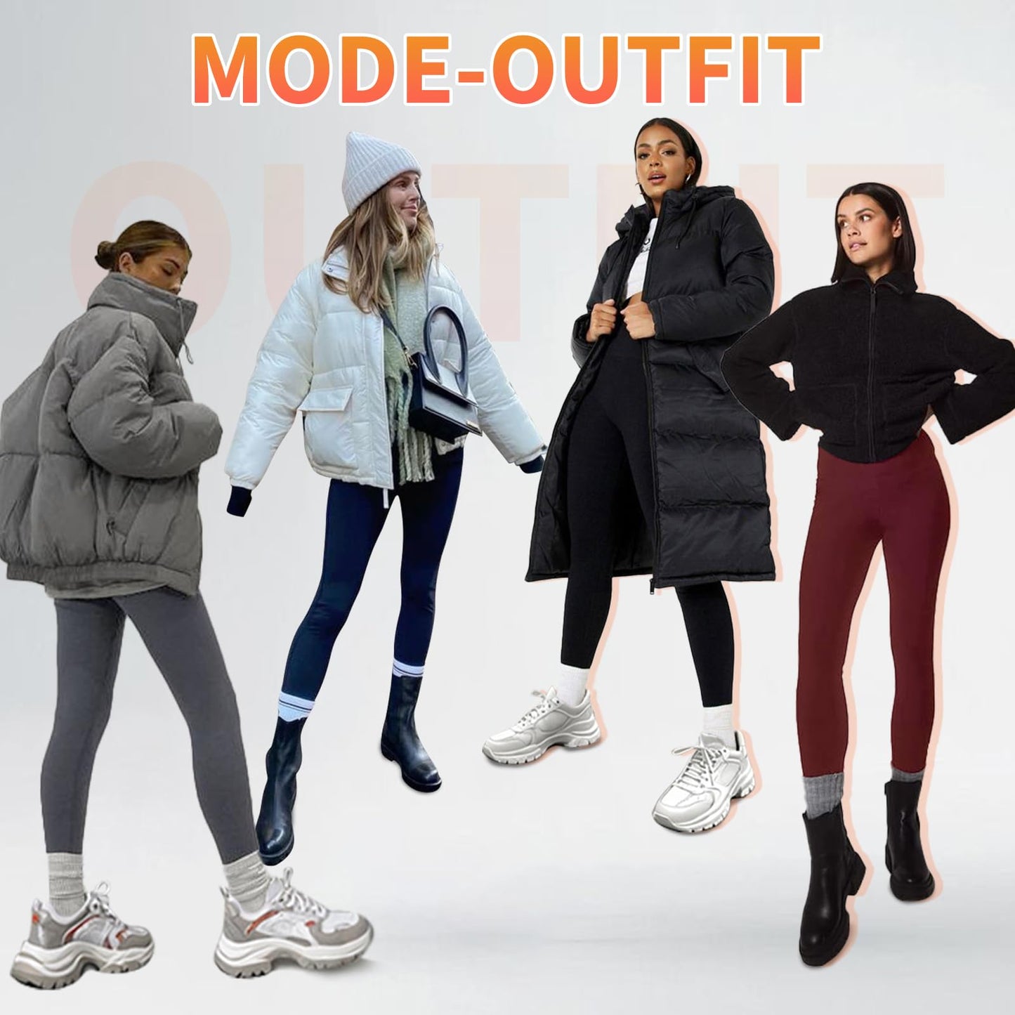 HIPOWER Pack of 3 Women's Thermal Leggings with Pockets Leggings Lined Winter High Waist Fleece Warm Leggings Opaque Black Sports Thermal Underwear Running Trousers Yoga Pants