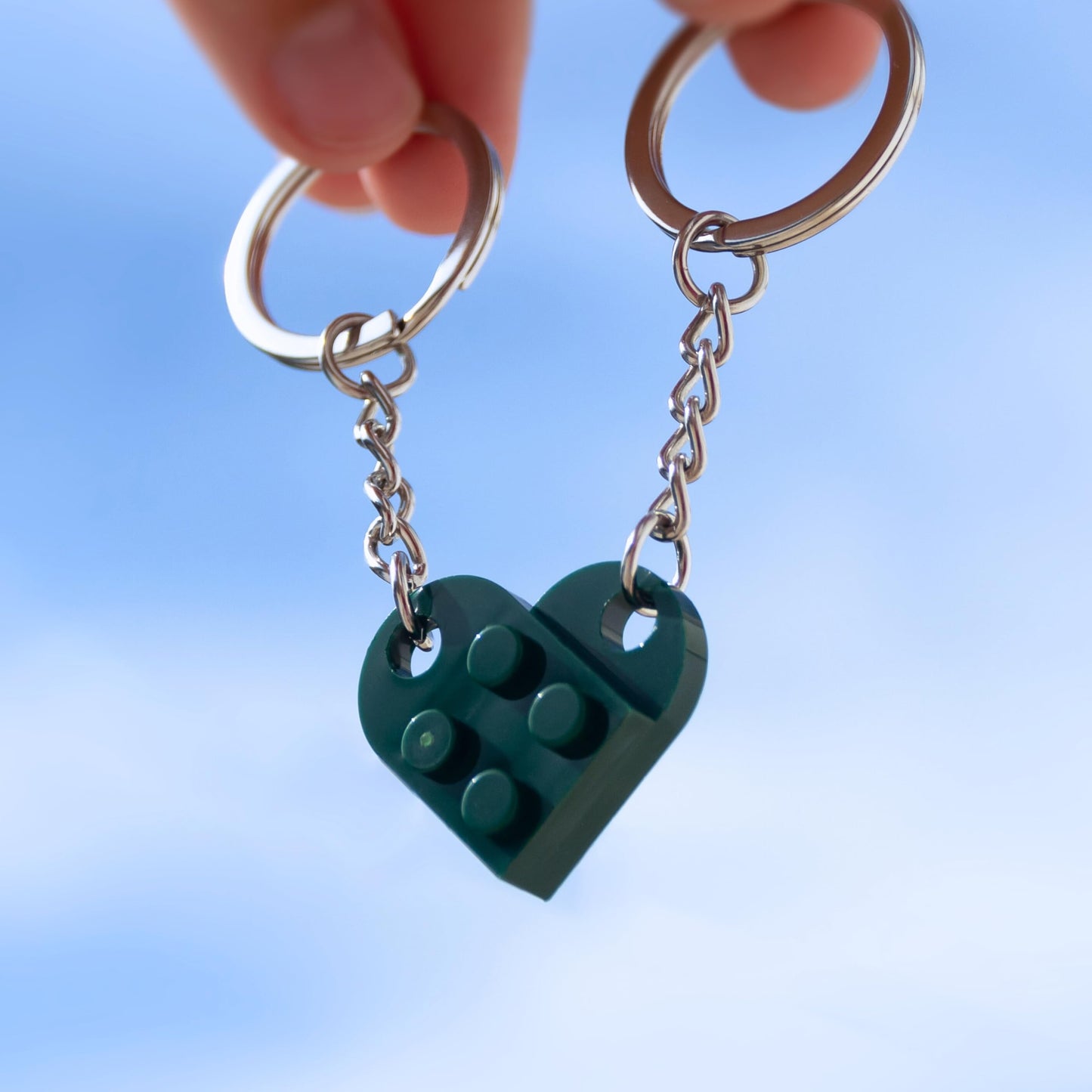 NumeroPhi - Schlüsselanhänger Partner Herz, Schlüsselanhänger Paar, Couple Keychain Zwei Herzen, Ideen für Jahrestag