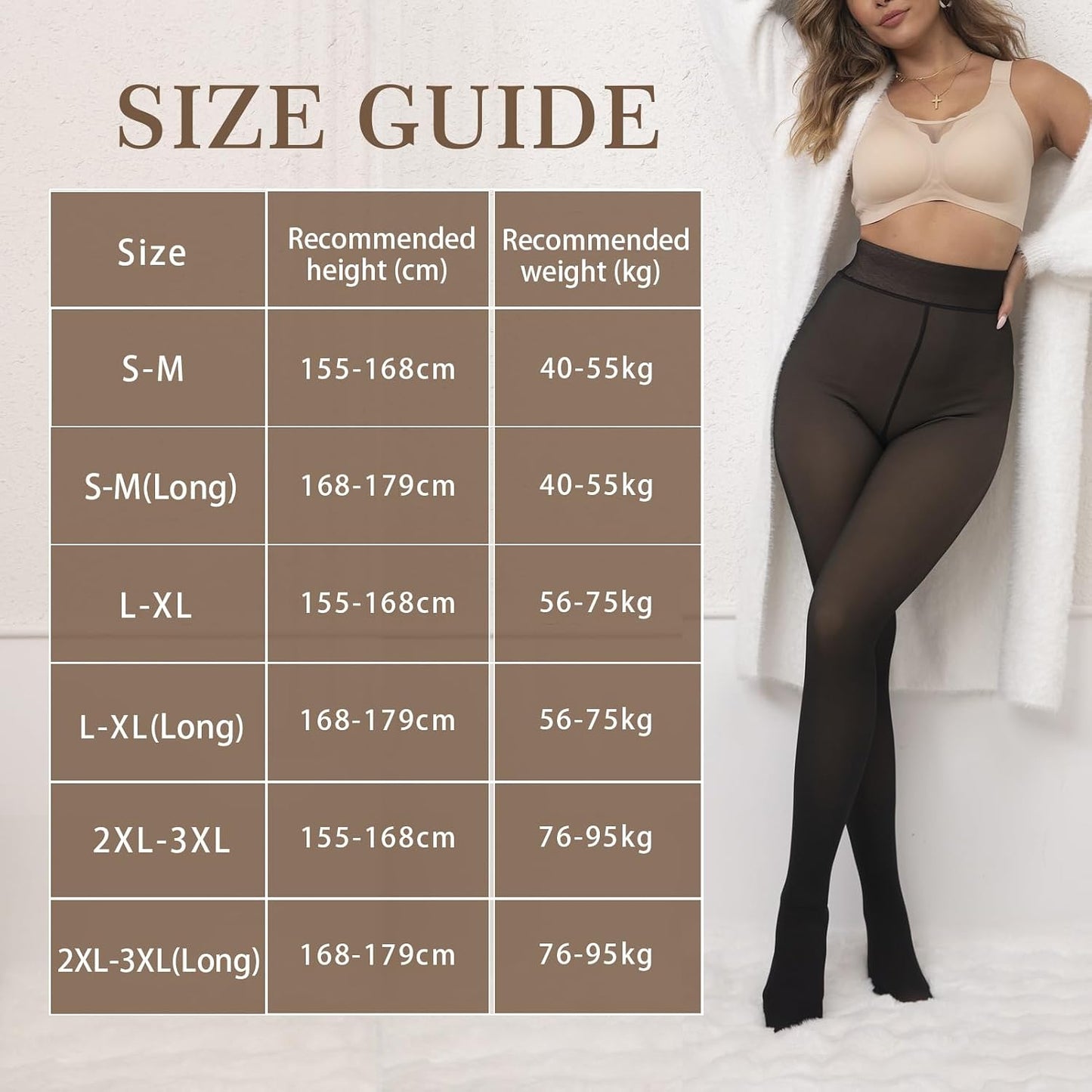 DIKER Thermo Strumpfhose Damen, Thermostrumpfhose Damen Winter