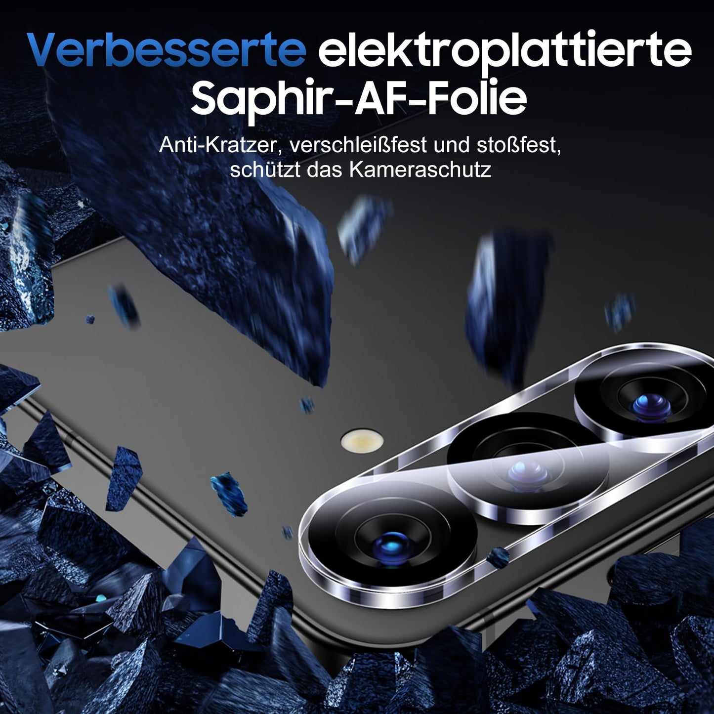 UniqueMe For Samsung Galaxy S25 Ultra Camera Protection - [Scratch-Resistant, Stable] Ultra Clear 9H Hardness Camera Protection for Samsung S25 Ultra Camera Protection [Pack of 3] - HD Transparent