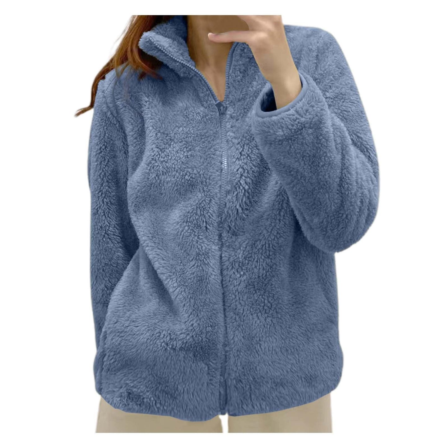 Teddyjacke Damen Winter Teddyfleece Jacke Winterjacke Thermal Warm Teddy Wintermantel Fleecejacke Flauschig Plüschjacke Outdoor Fleecemantel 2026