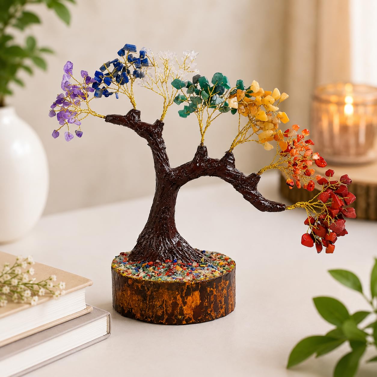 Crocon Der Originale Lebensbaum 7 Chakra Kristall Baum Geschenke für Frauen