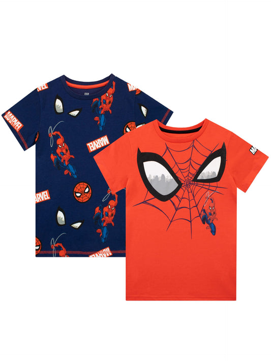 Marvel Jungen Spider-Man T-Shirt 2er Packung Tageskleidung für Kinder